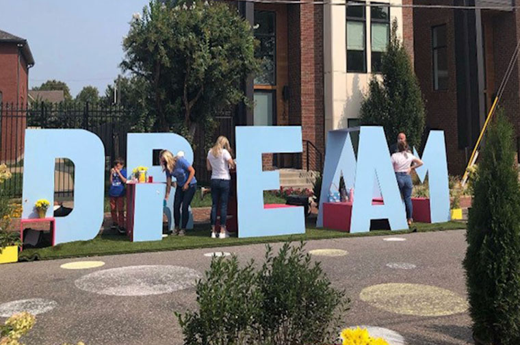 Crain Volunteers Dream Team Transforms Parking Space Into Park
