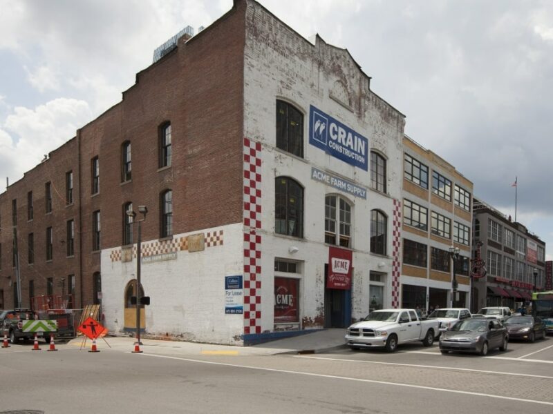 The exterior of Acme Farm Supply bar on Broadway in Nashville