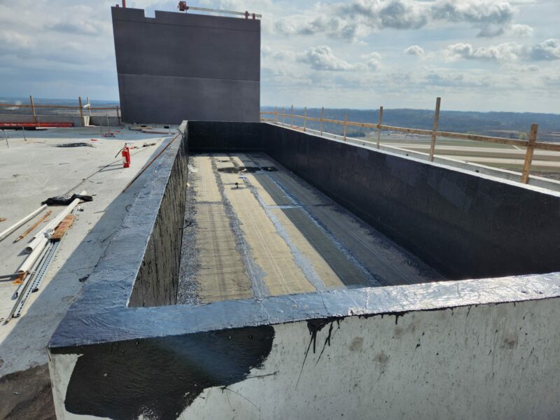 The BNA Hilton rooftop while it was still under construction